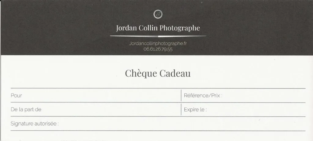 image des chèques cadeau que je propose - Photographe de mariage a Nancy